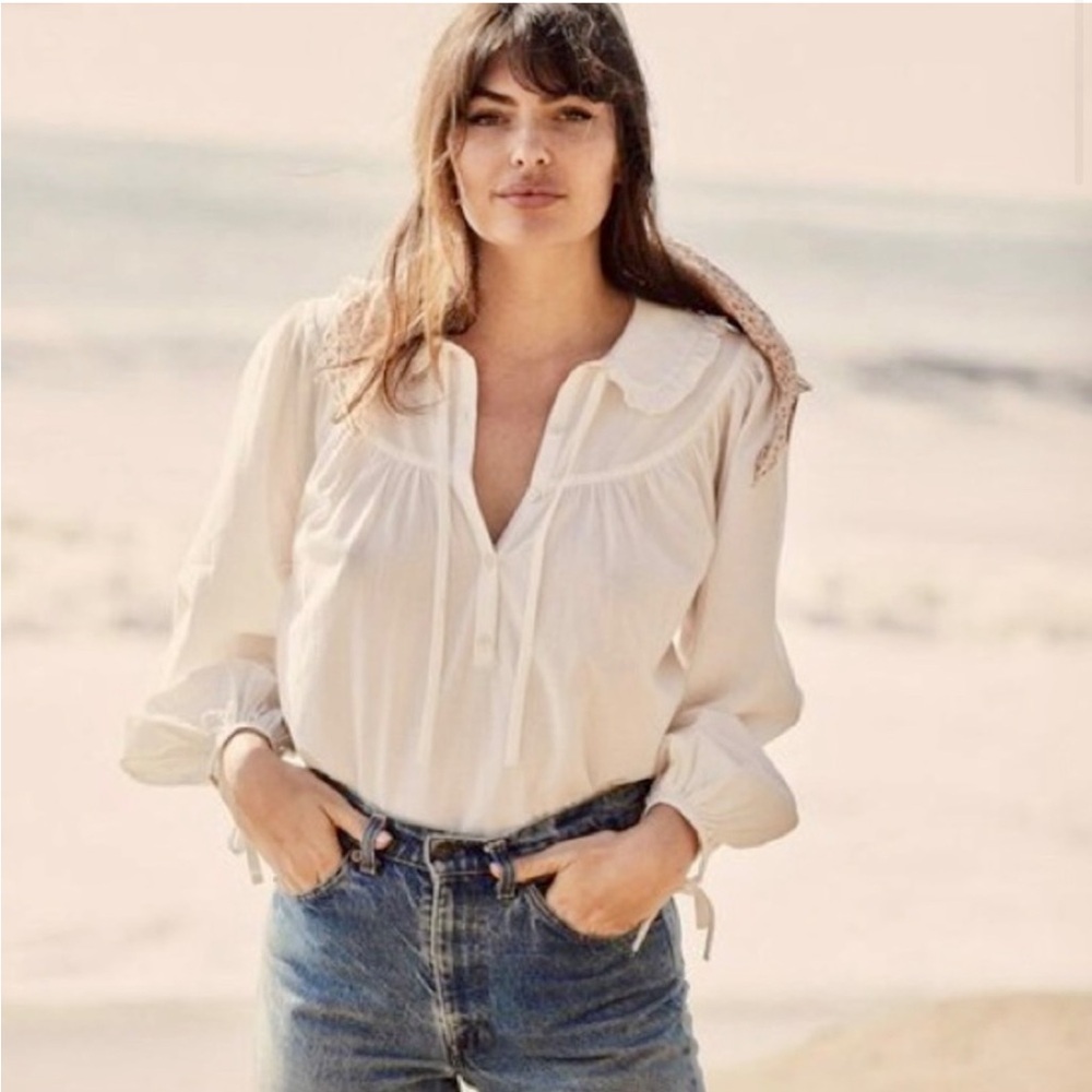Doen Billie Jean Blouse in Salt